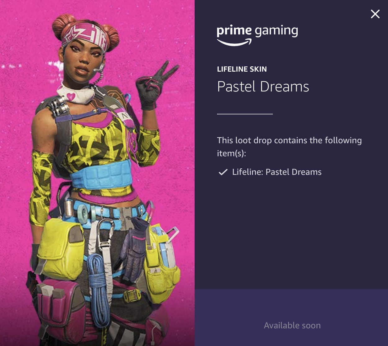 Exclusive Lifeline Skin Pastel Dreams Is Coming Soon To Twitch Prime Apex Legends Item Store