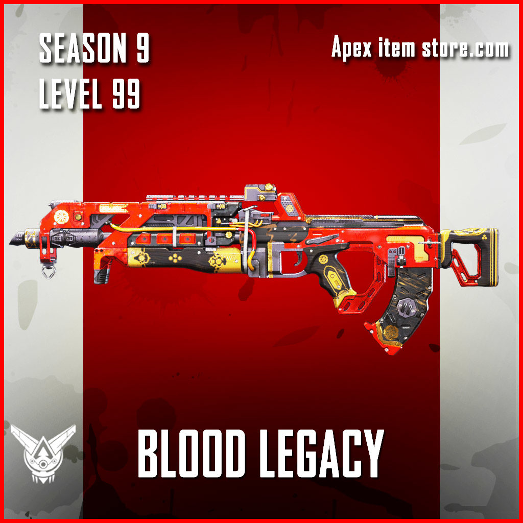 Blood Legacy epic flatline skin Apex Legends Battle Pass Season 9 Legacy Level 99