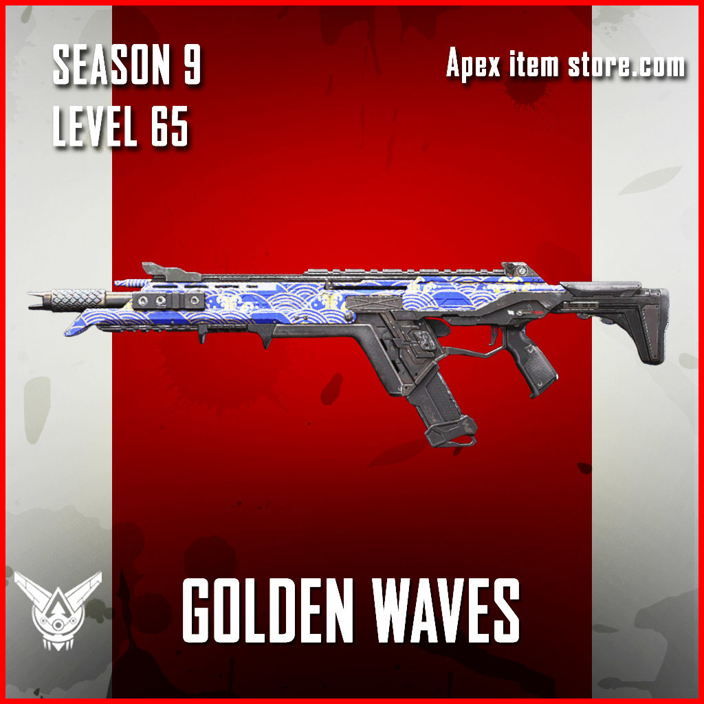 Golden Waves rare r-301 skin Apex Legends Battle Pass Season 9 Legacy Level 65