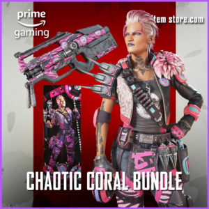 chaotic coral epic mad maggie prime gaming skin, fuchsia flushed rare l-star, punk punch banner apex legends