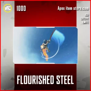 Flourished Steel Ash Skydive Emote in Apex Legends