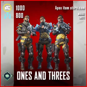 Ones and Threes Mirage Emote in in Apex Legends