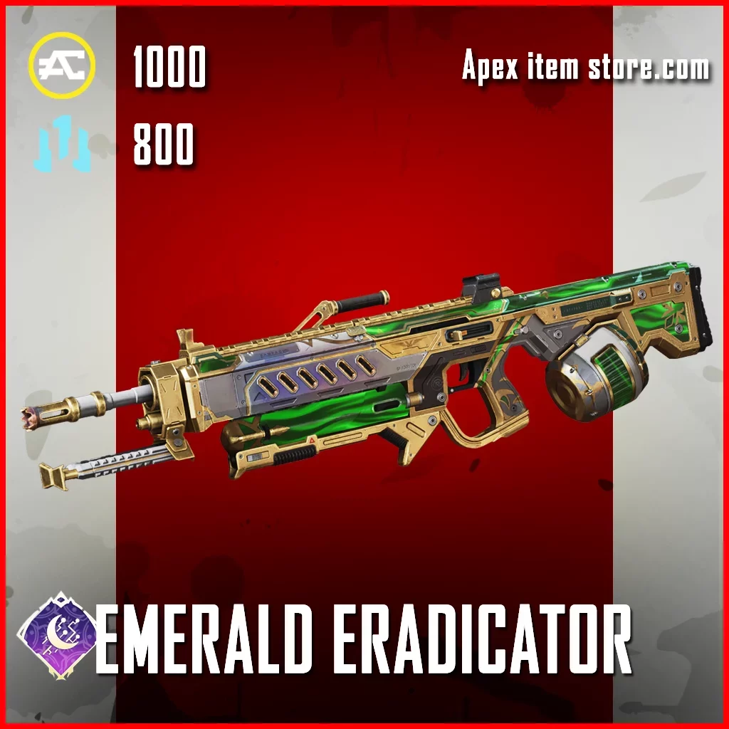 Emerald Eradicator Rampage Skin in Apex Legends