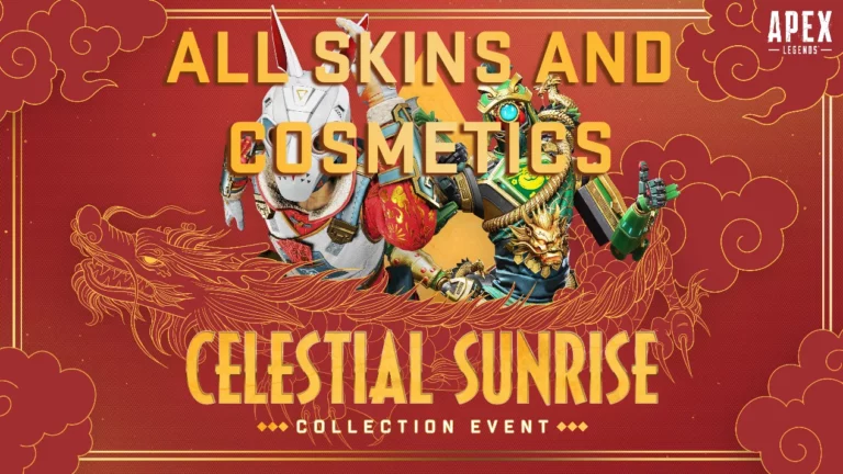 All Celestial Sunrise Collection Event Skins and Cosmetics
