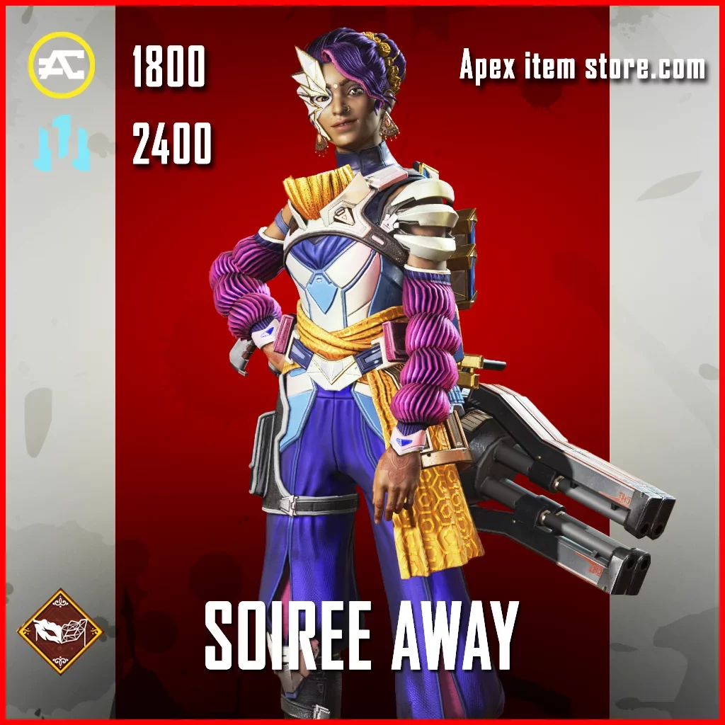 Soiree Away Rampart Skin in Apex Legends Veiled Collection Event