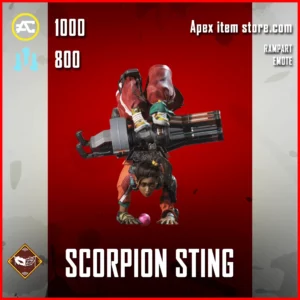 Scorpion Sting Rampart Emote in in Apex Legends Veiled Collection Event