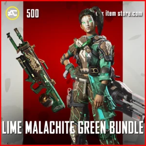 Lime Malachite Green Bundle In Apex Legends Rampart and Extinction Event Rampage Skins