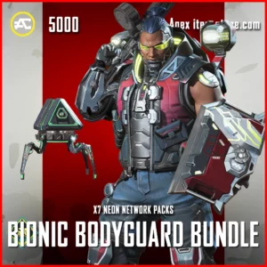 Bionic Bodyguard Gibraltar Bundle in Apex Legends Neon Network Collection Event