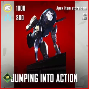 Jumping Into Action Ash Pose in Apex Legends Neon Network Collection Event
