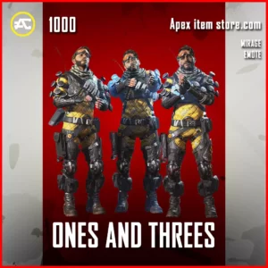 Ones and Threes Mirage Emote in in Apex Legends