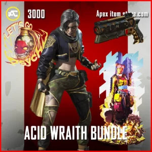 Acid Wraith Bundle in Apex Legends X Post Malone Store Wraith and Incognito Wingman Skins