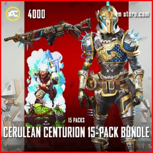 Cerulean Centurion 15-Pack Bundle in Apex Legends Octane and Cerulean Slayer 30-30 Skins